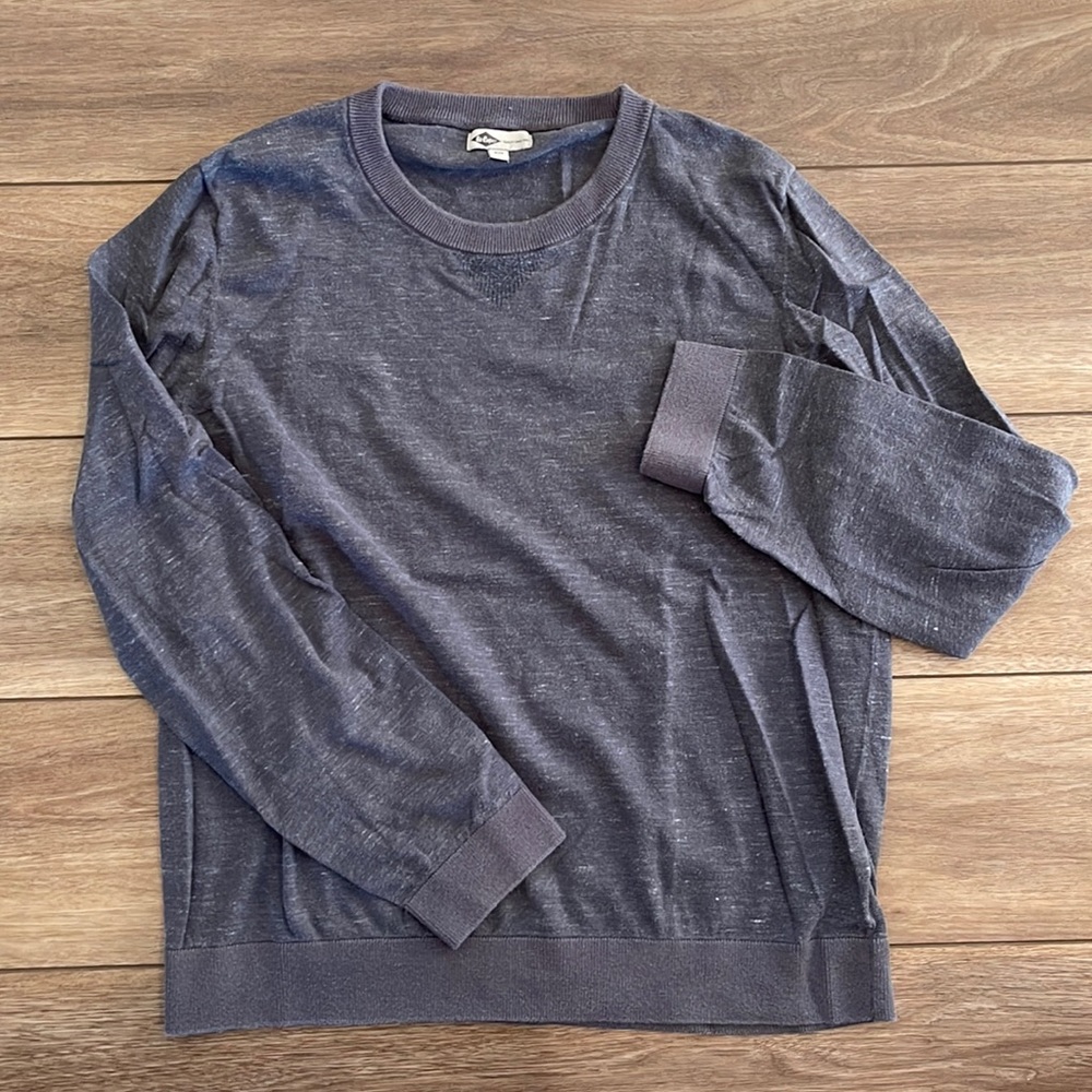 Dark Heathered Grey Men’s Lee Cooper Crew Neck Sweater, Size L